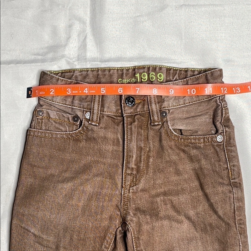 GAP Kids Brown Straight-Leg 5 Pocket Jeans - Picture 6 of 8